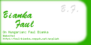 bianka faul business card